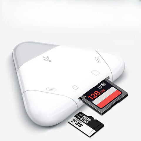 Clé USB triangulaire multi-ports + lecteur carte SD