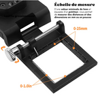 Loupe Compte-fils pliable Grossissement x10 avec échelle et LED - Étui